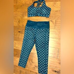 CVG Mermaid Capri Leggings and Bra Set